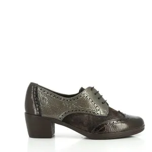 24 Hrs 23406 Brown Lace Up Booties