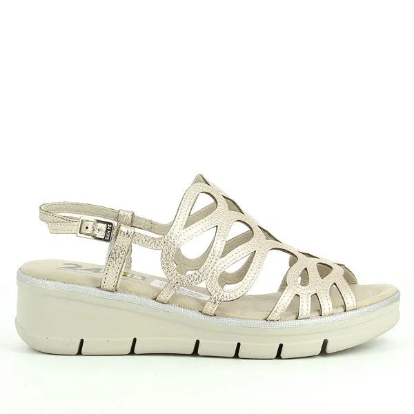 24 Hrs 24558 Gold Slingback Sandals
