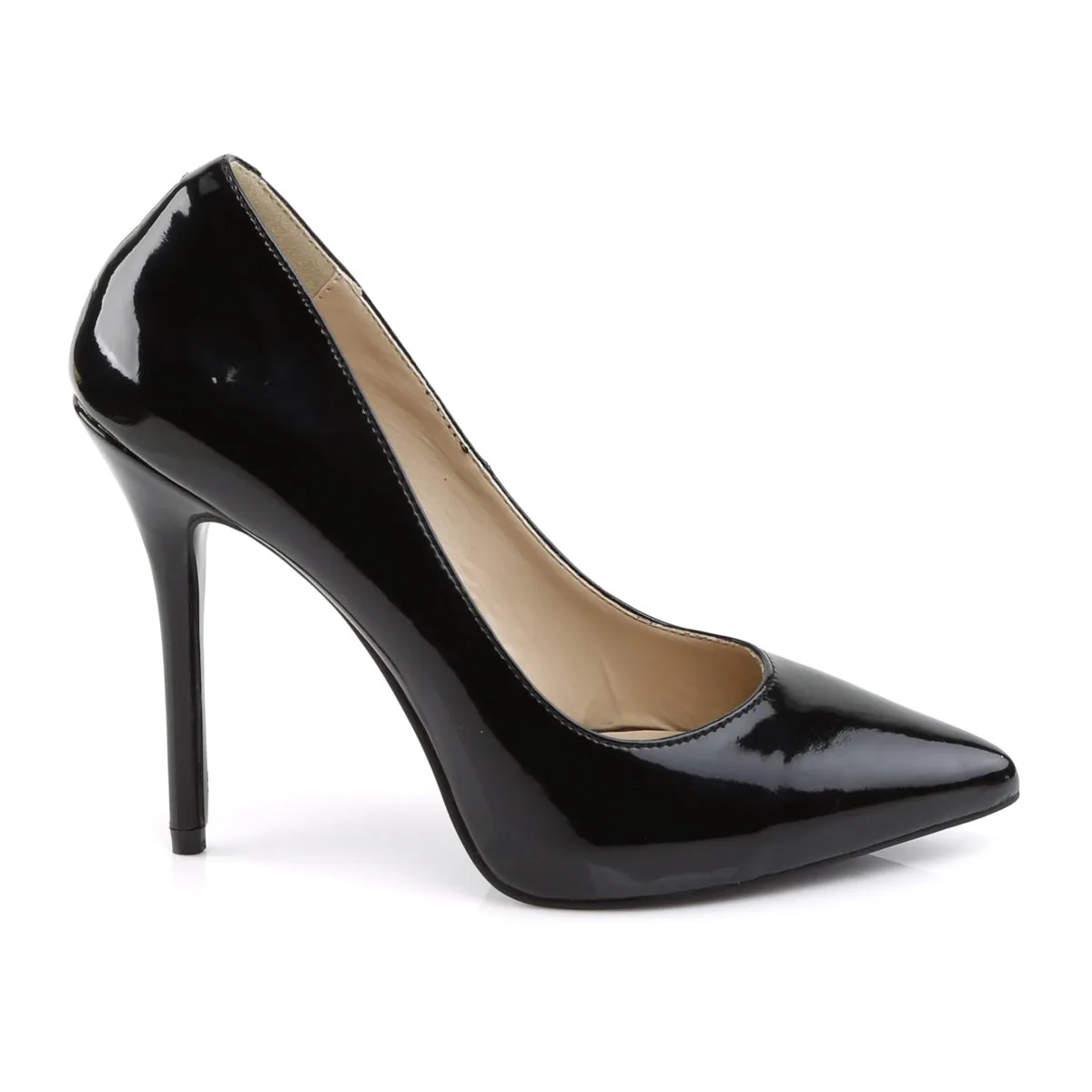 5 Inches Black Patent Classic Stilettos