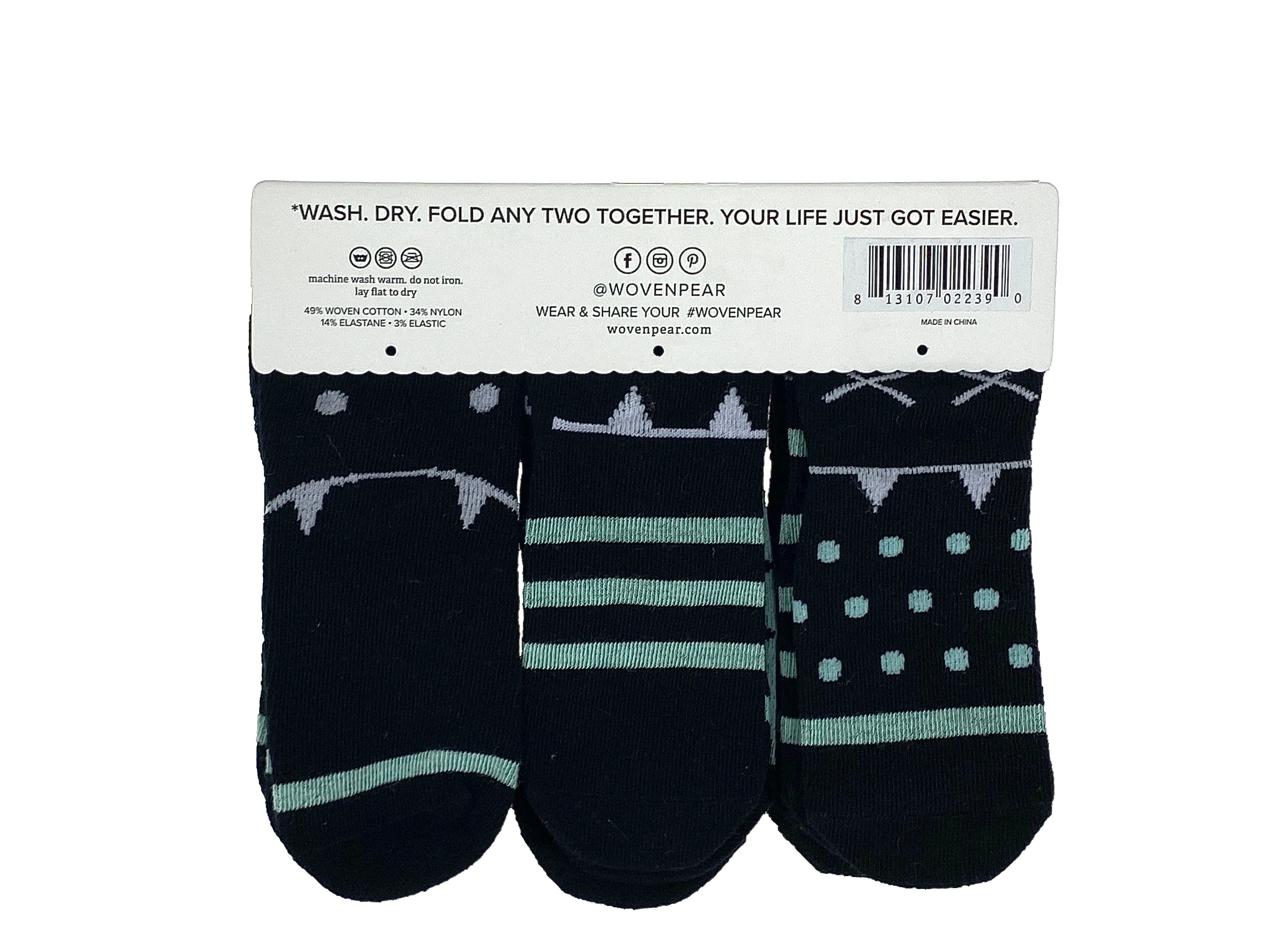6 Pairs Little Monster Socks - Size 12-24 Months