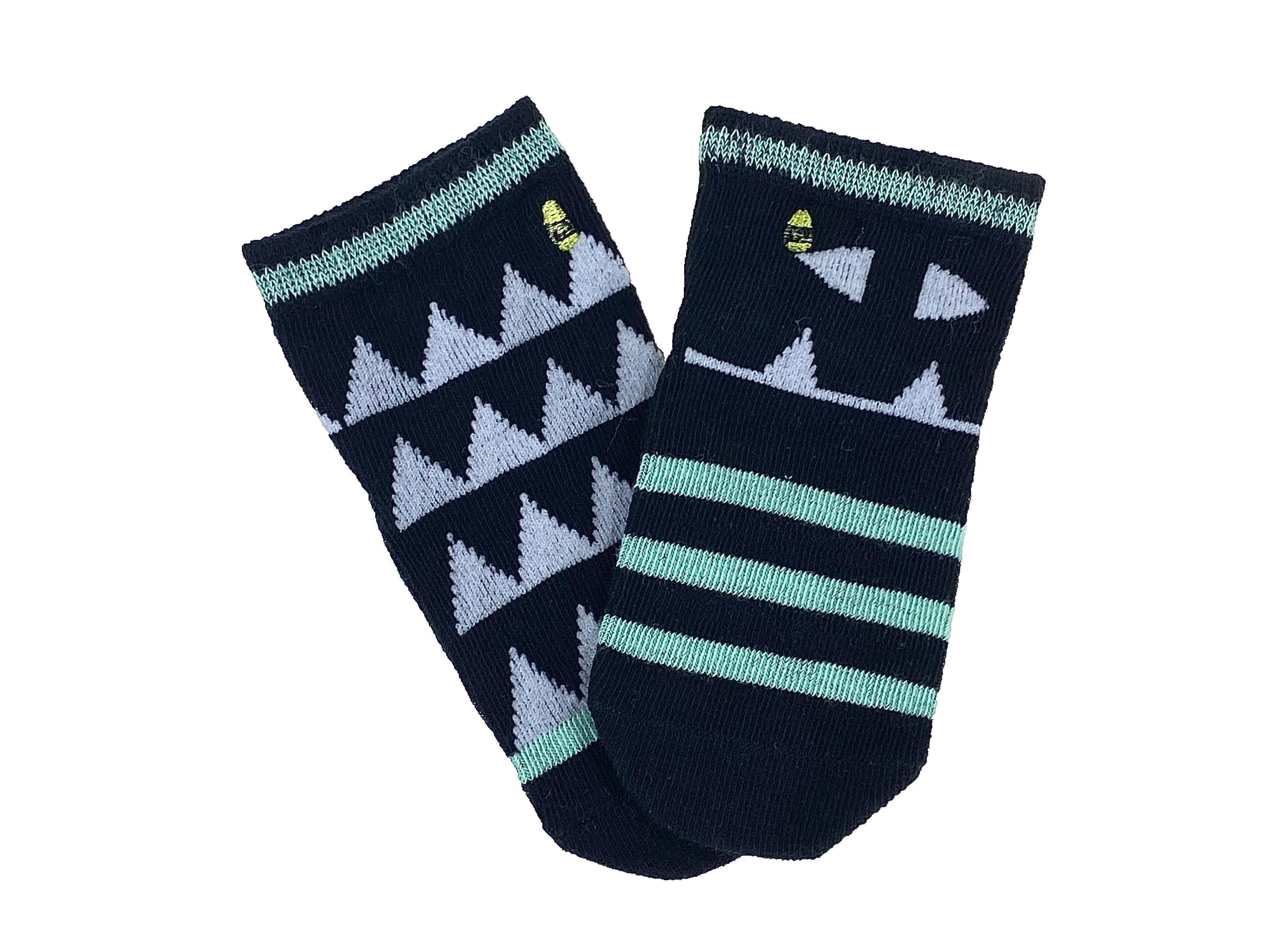 6 Pairs Little Monster Socks - Size 12-24 Months