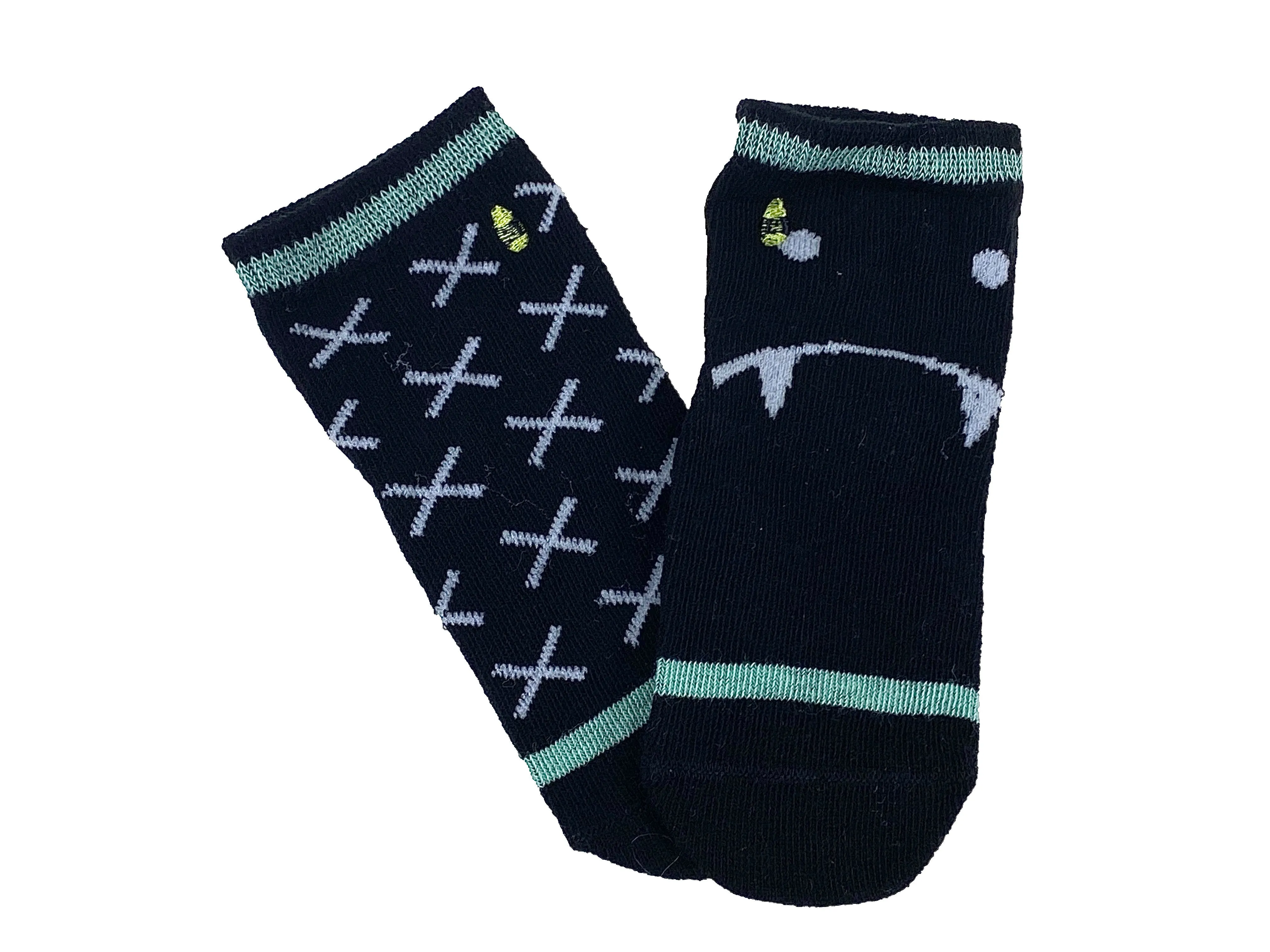 6 Pairs Little Monster Socks - Size 12-24 Months