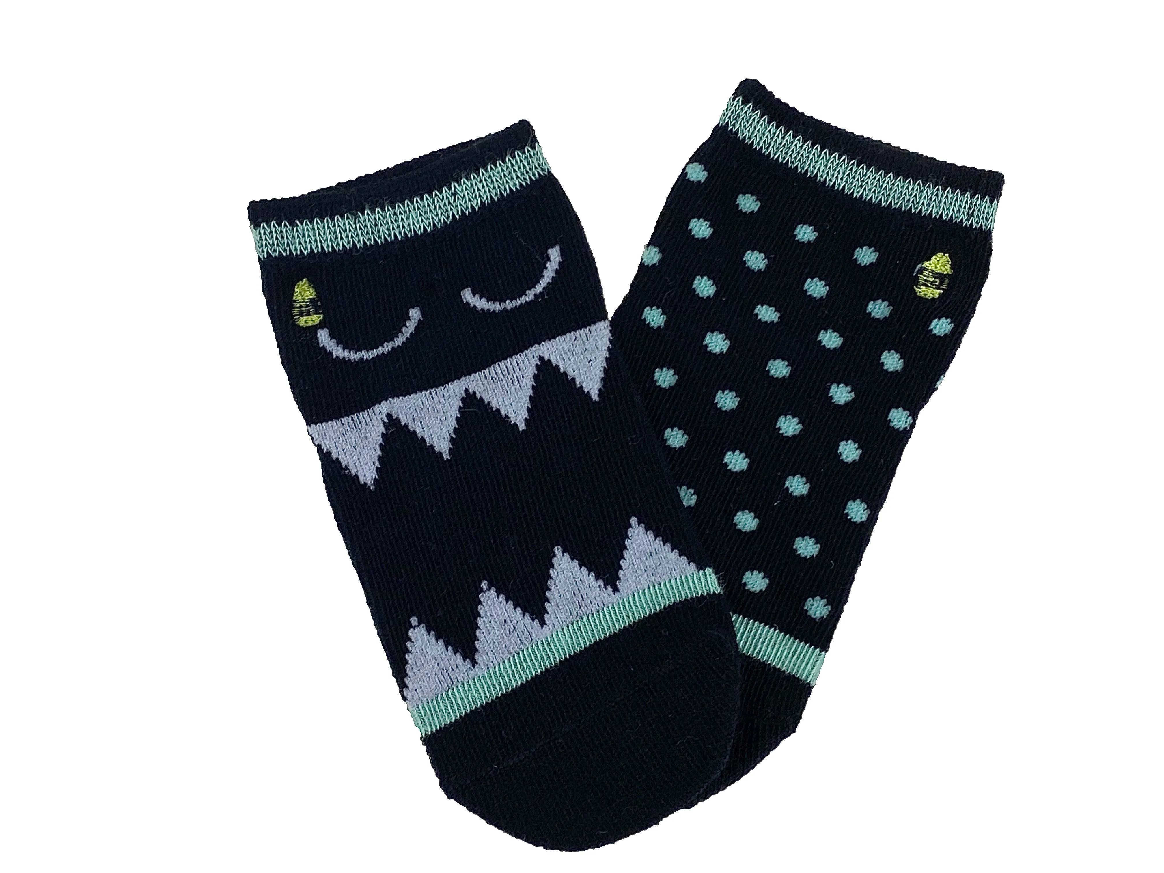 6 Pairs Little Monster Socks - Size 12-24 Months