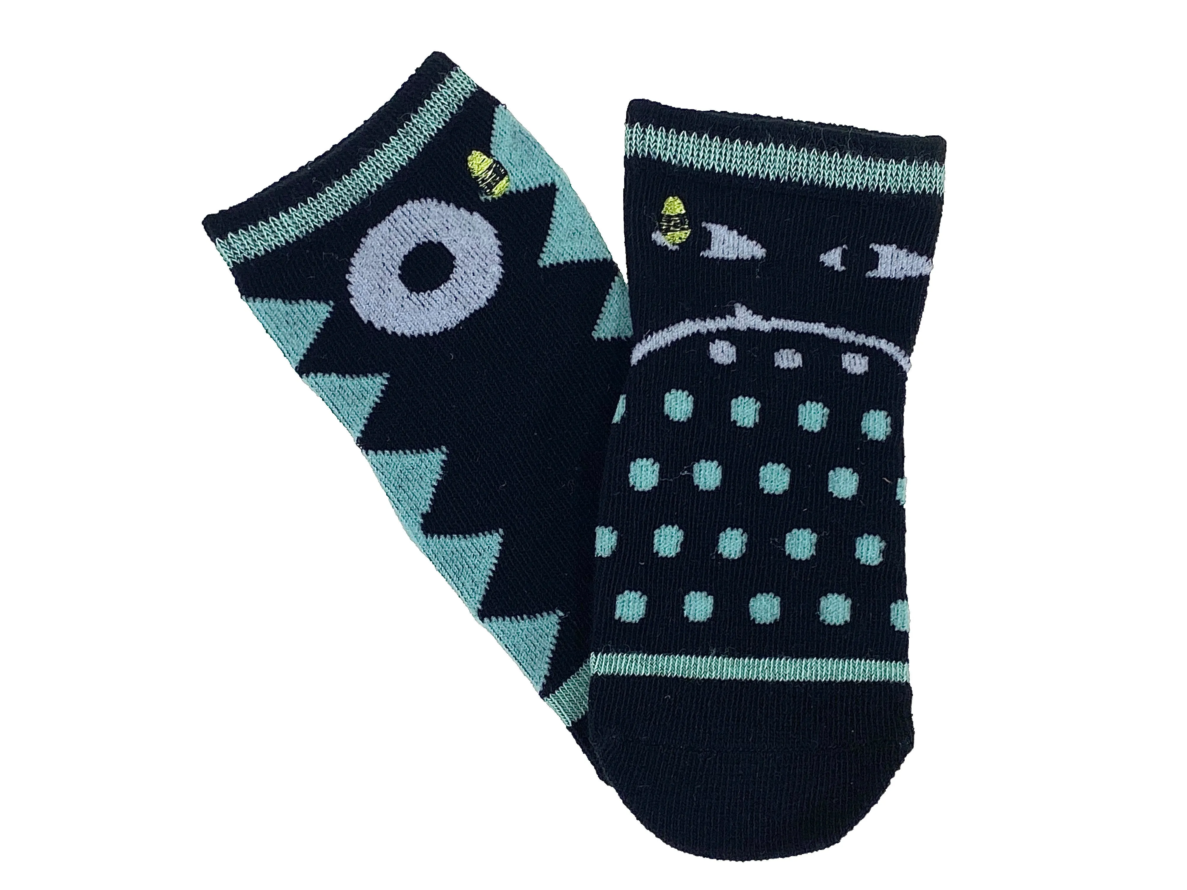 6 Pairs Little Monster Socks - Size 12-24 Months