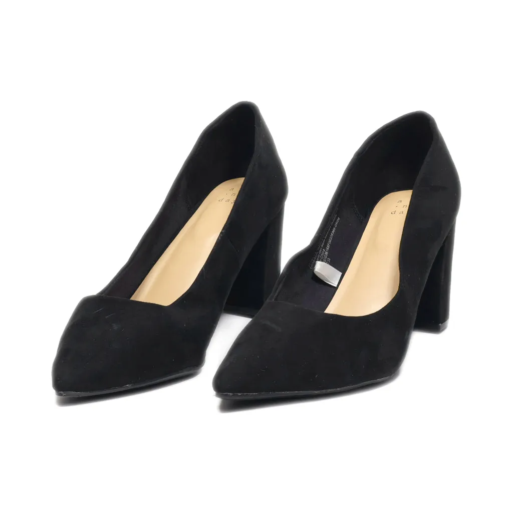 A New Day High-Heel Shoes Suede Black Colour For Women