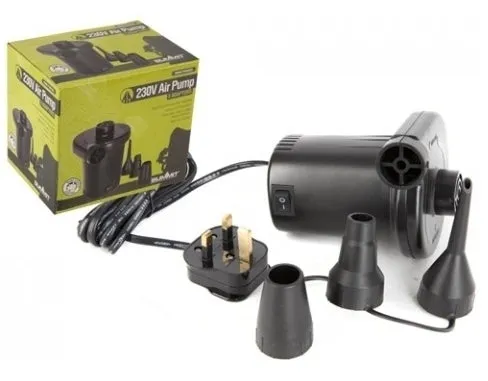 AC Air Pump With 3 Adaptors, Mains Plug In