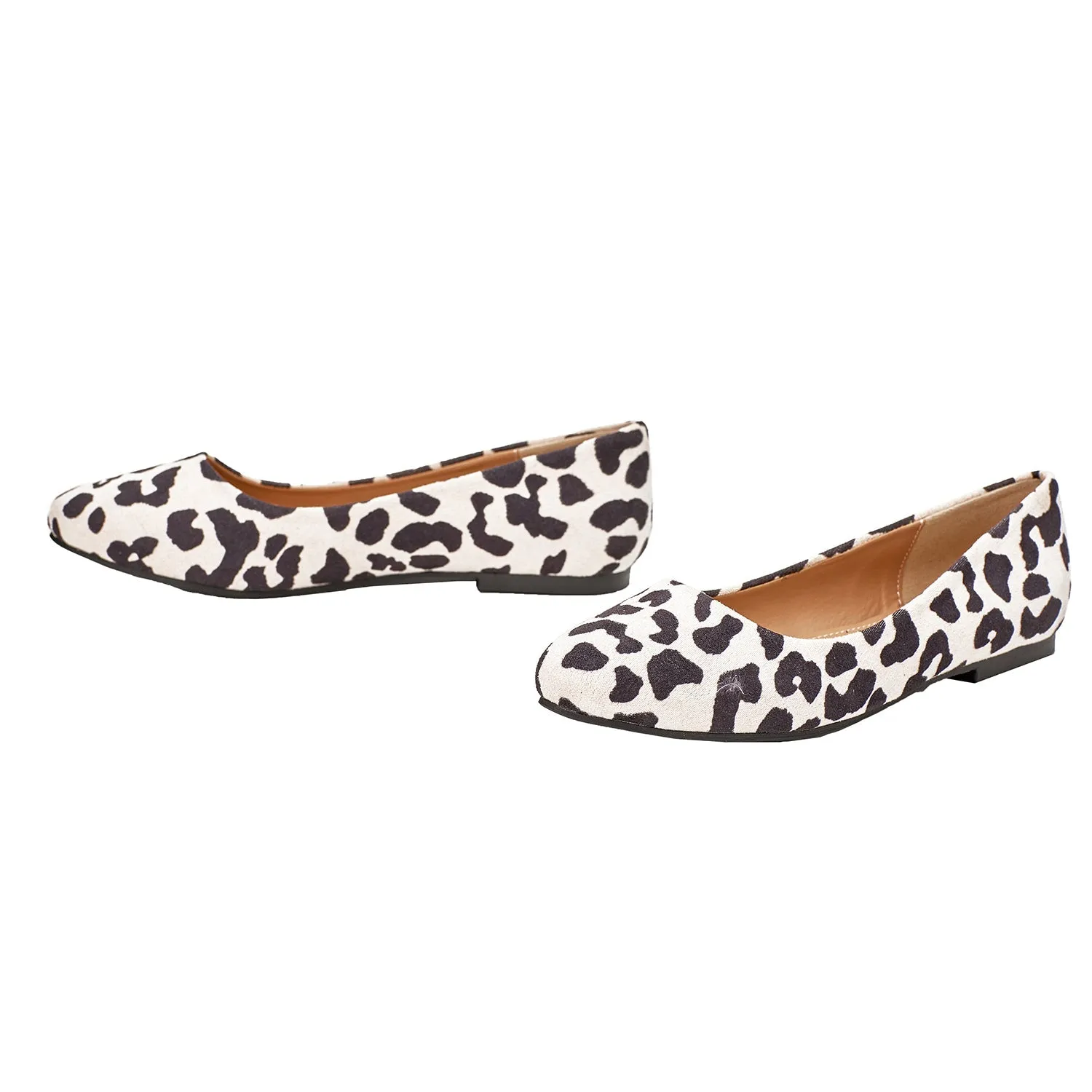 Acacia Leopard-print Flat Pumps