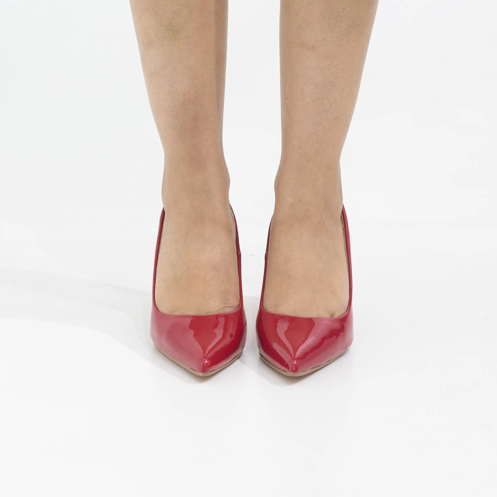 Advika pointy court on 7.5cm special 2 circle heel red