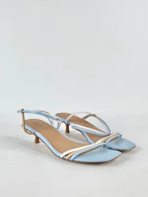 Aje Sky Blue Square Tip Sandals - EU37