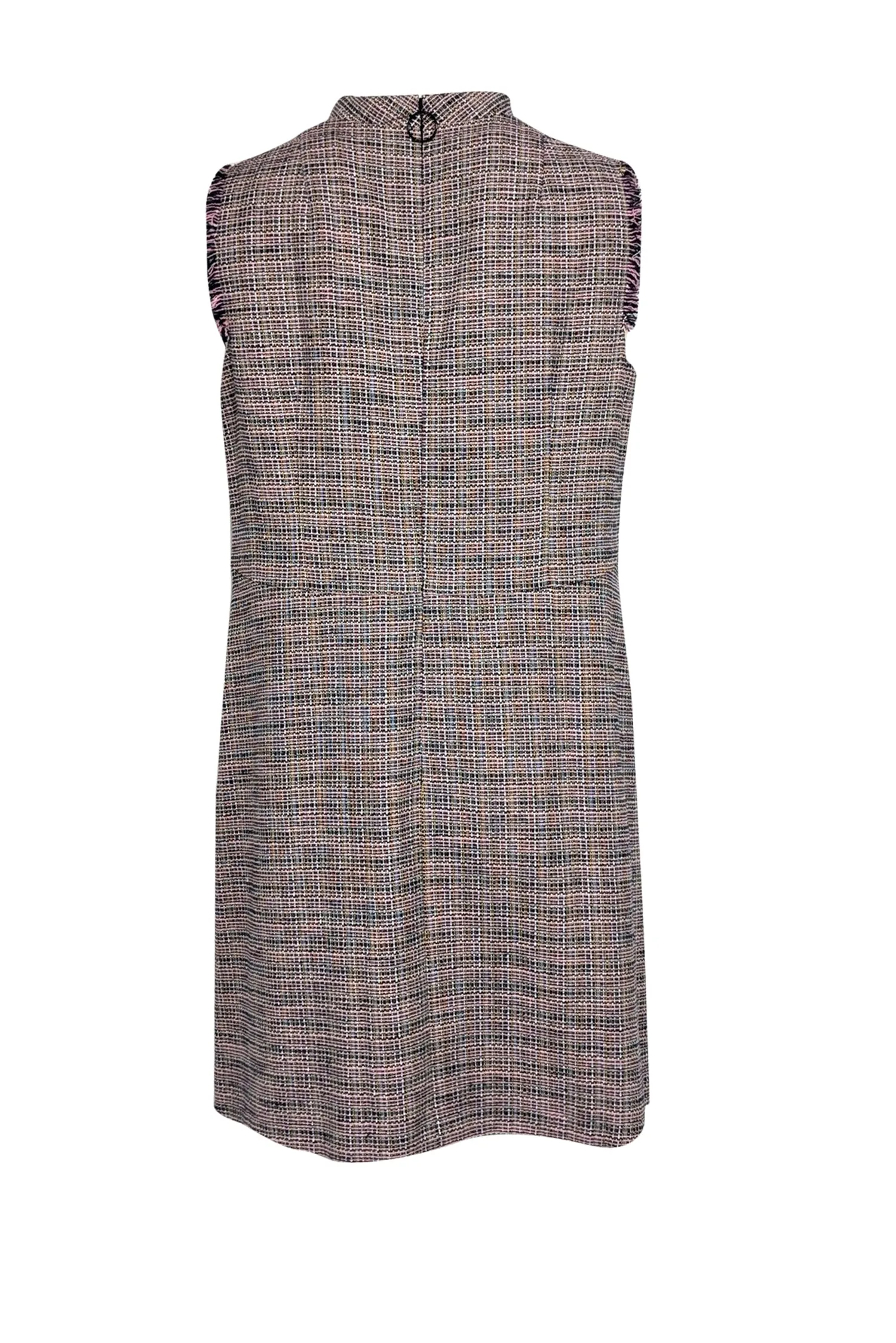 Akris Punto - Pink Multicolor Tweed Mock Neck Dress Sz 14