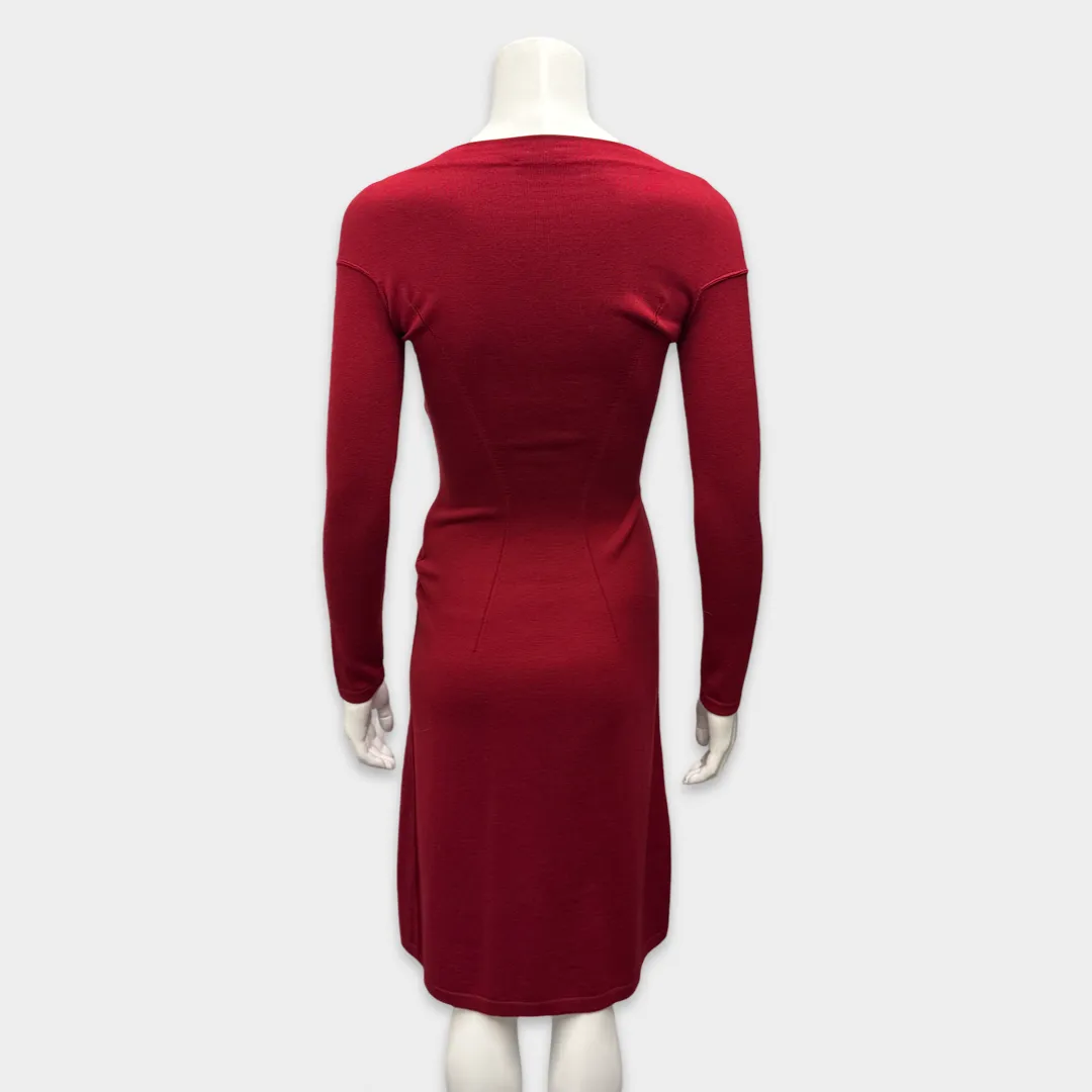 Alaïa Vintage Red Wool Dress