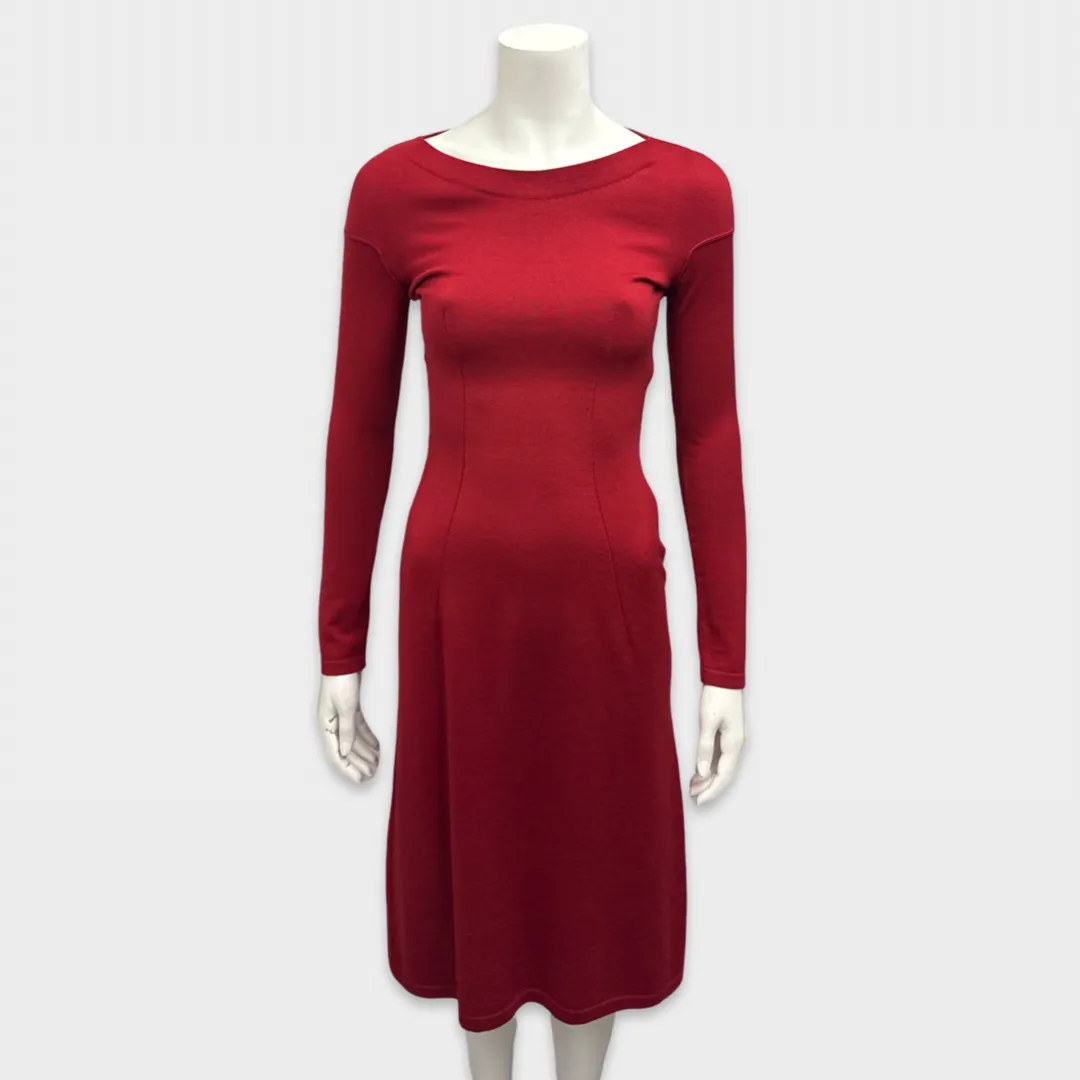 Alaïa Vintage Red Wool Dress