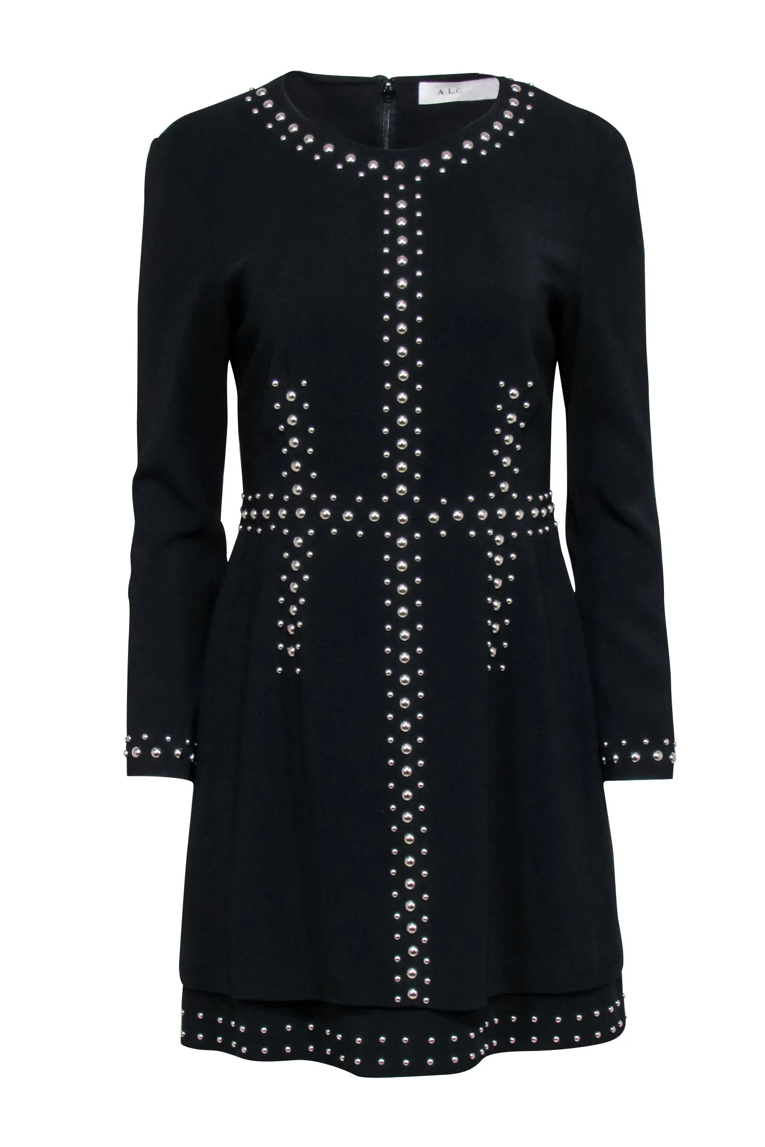 A.L.C. - Black Madison Studded Dress Sz 8