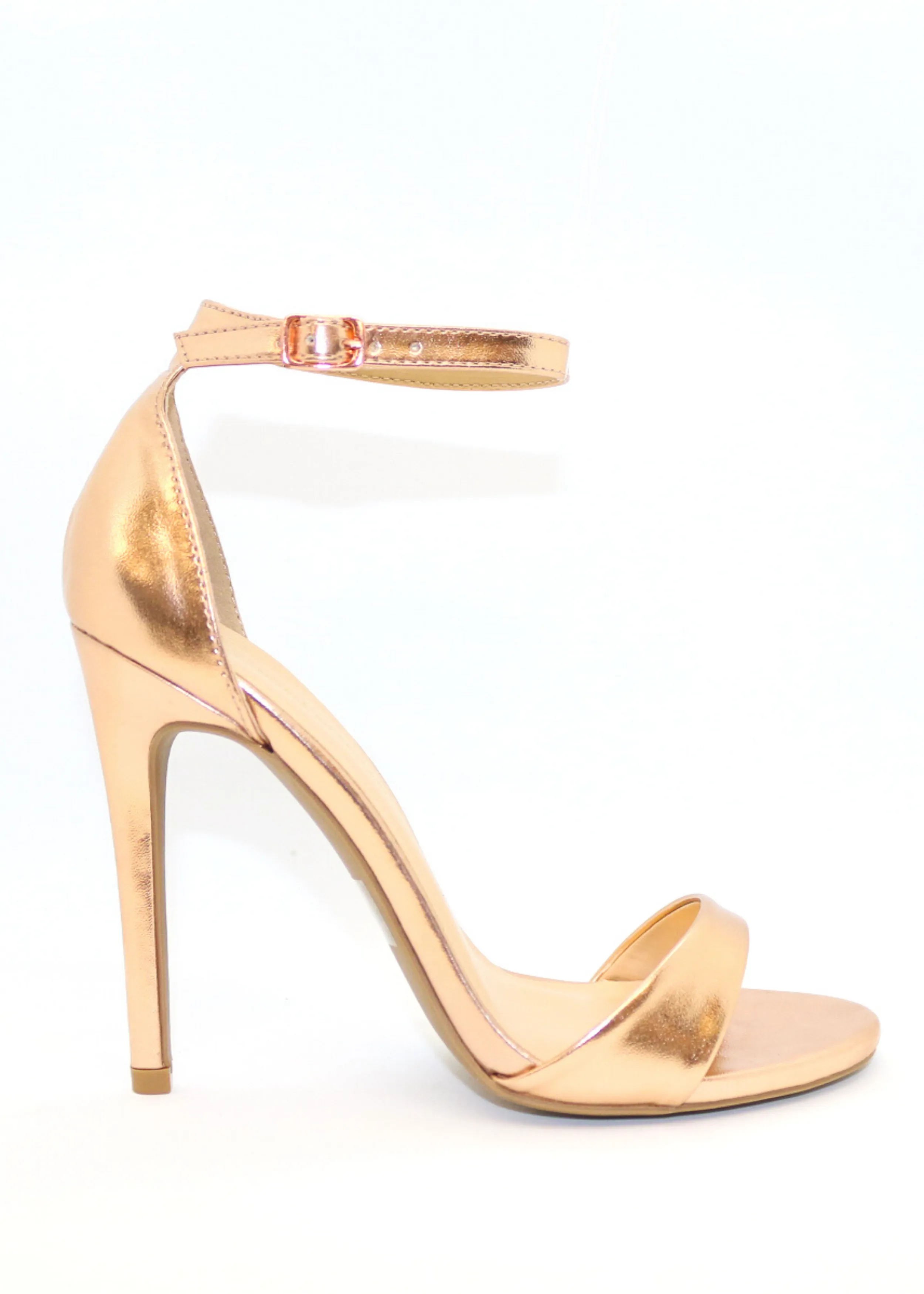 Ali Rose Gold Strappy Heels