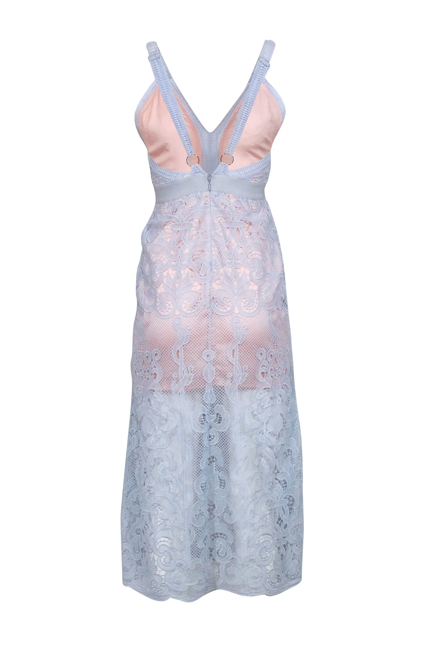 Alice McCall - Blue Lace Sleeveless Midi Dress Sz 2