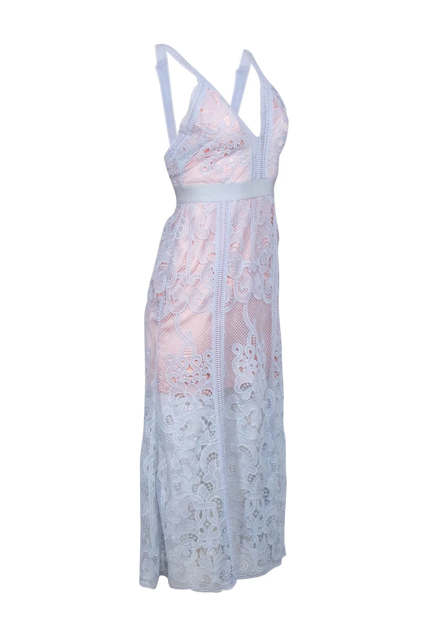 Alice McCall - Blue Lace Sleeveless Midi Dress Sz 2