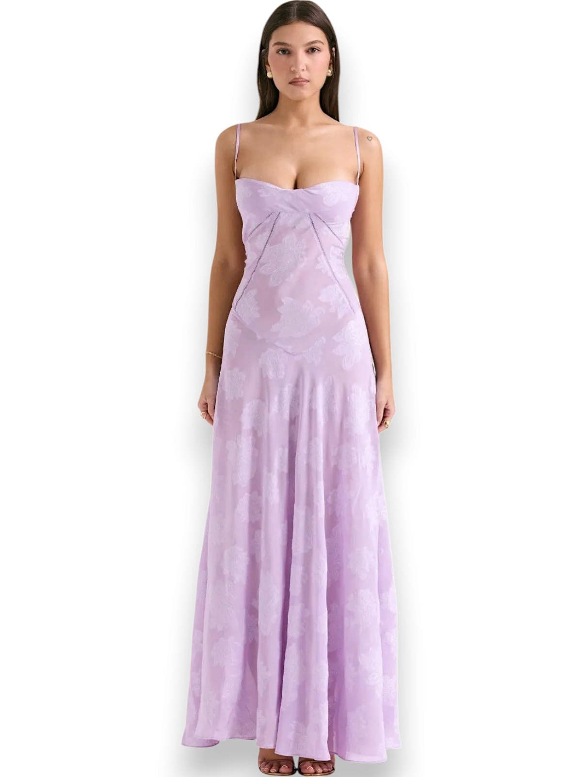 Amara Blossom White Floral Vintage Gown