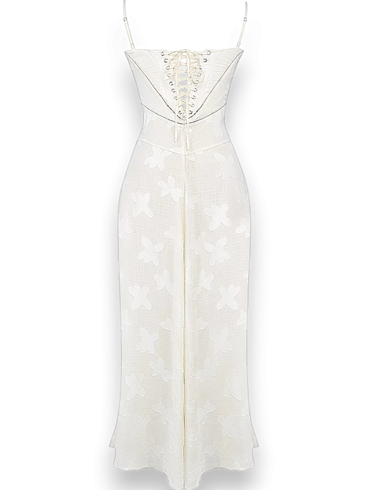 Amara Blossom White Floral Vintage Gown