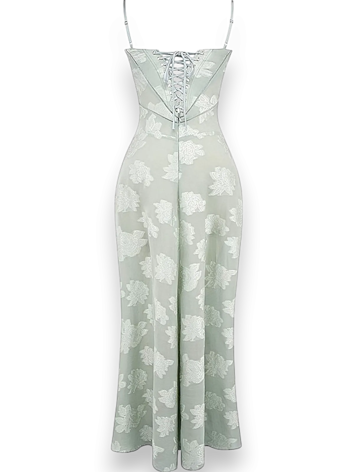 Amara Blossom White Floral Vintage Gown