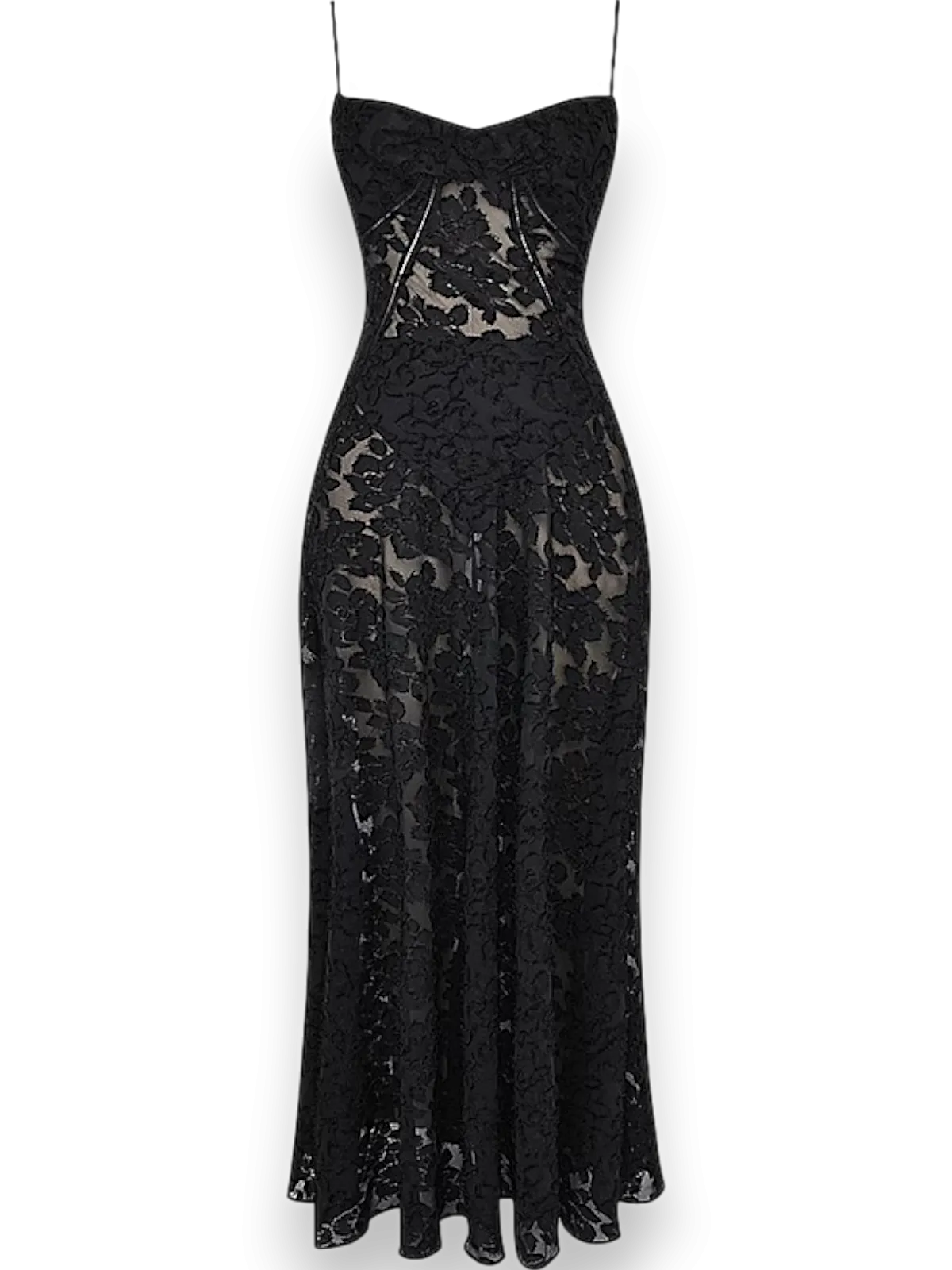 Amara Blossom White Floral Vintage Gown