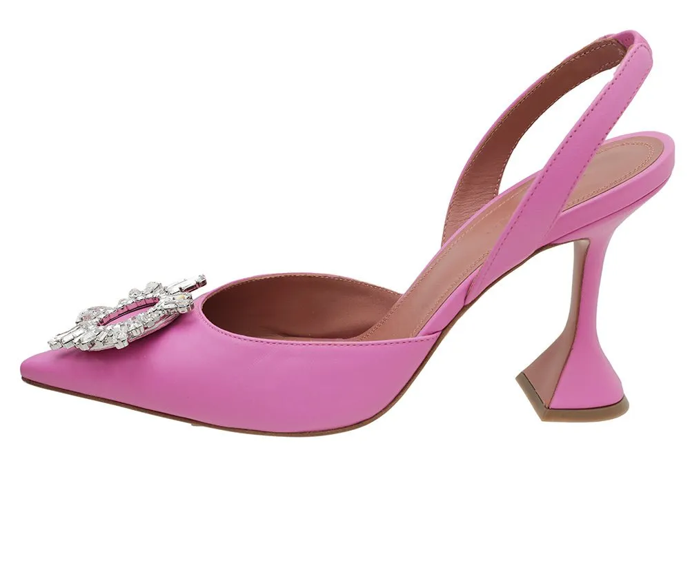 Amina Muaddi Pink Begum Slingback 38.5
