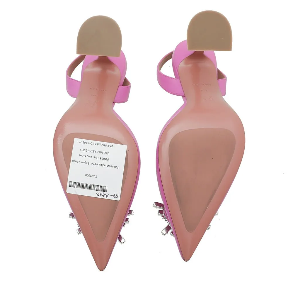 Amina Muaddi Pink Begum Slingback 38.5