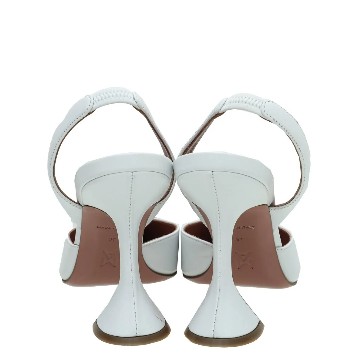 Amina Muaddi White Begum Slingback 37