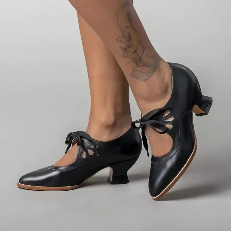 AMRA™ - LEATHER HEELED SANDALS