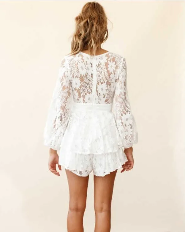 Angel Eyes Lace Romper