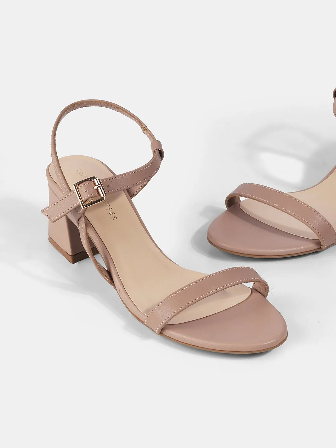 Ankle Strap Block Heeled Sandal