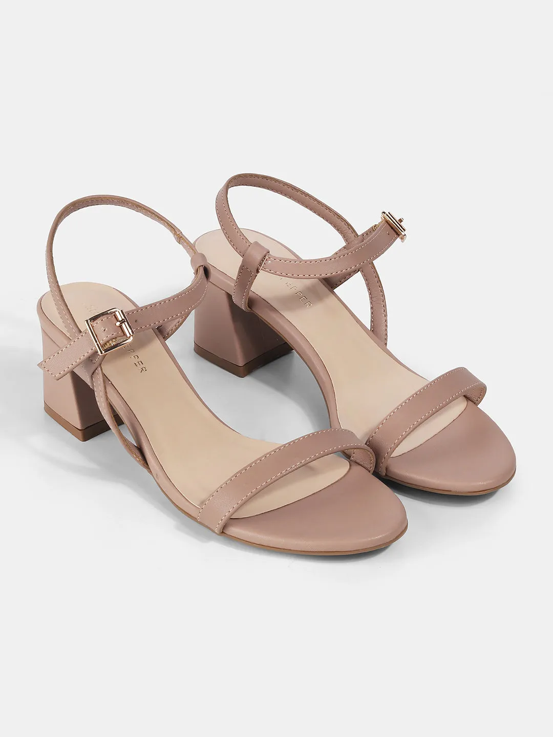 Ankle Strap Block Heeled Sandal