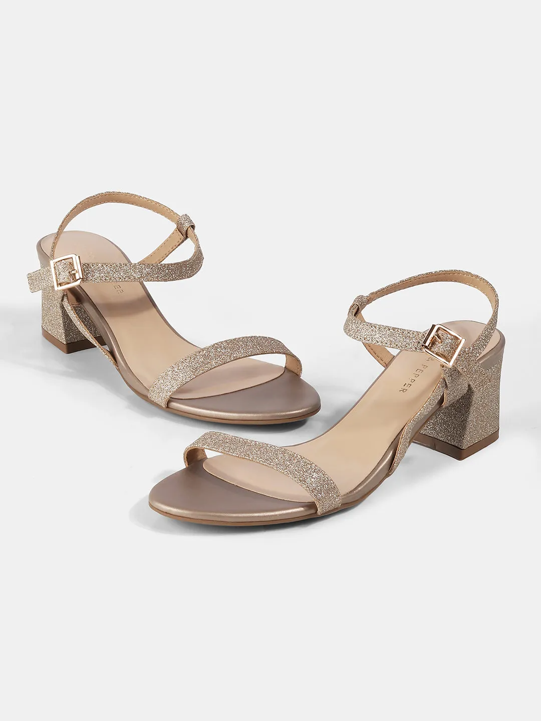 Ankle Strap Block Heeled Sandal