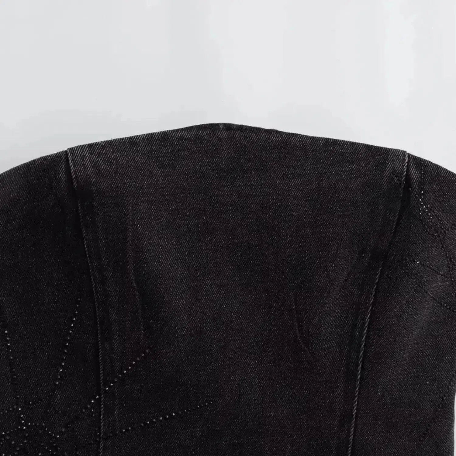 Araignée Chic Set – Black denim – Gemstone spider web jeans