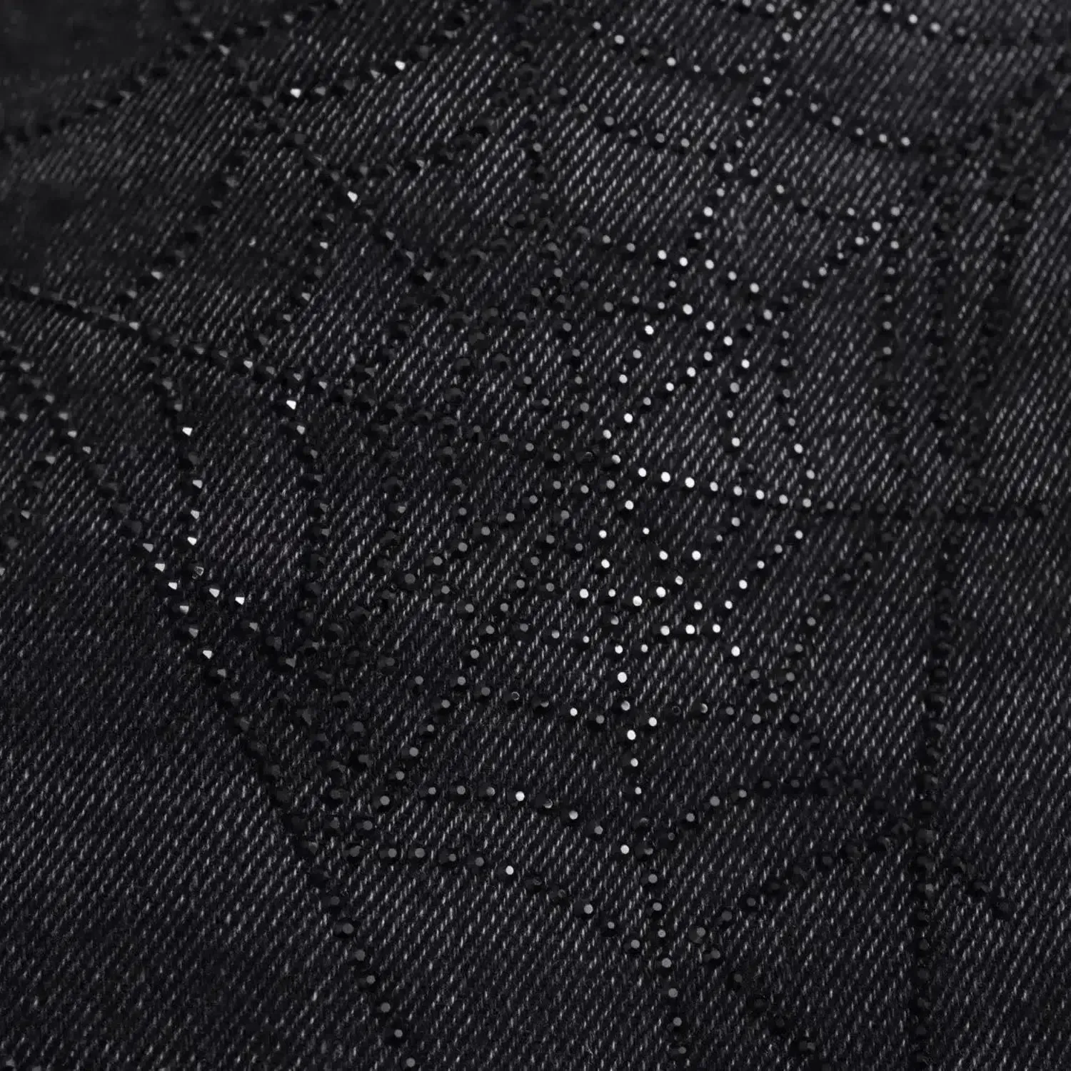 Araignée Chic Set – Black denim – Gemstone spider web jeans
