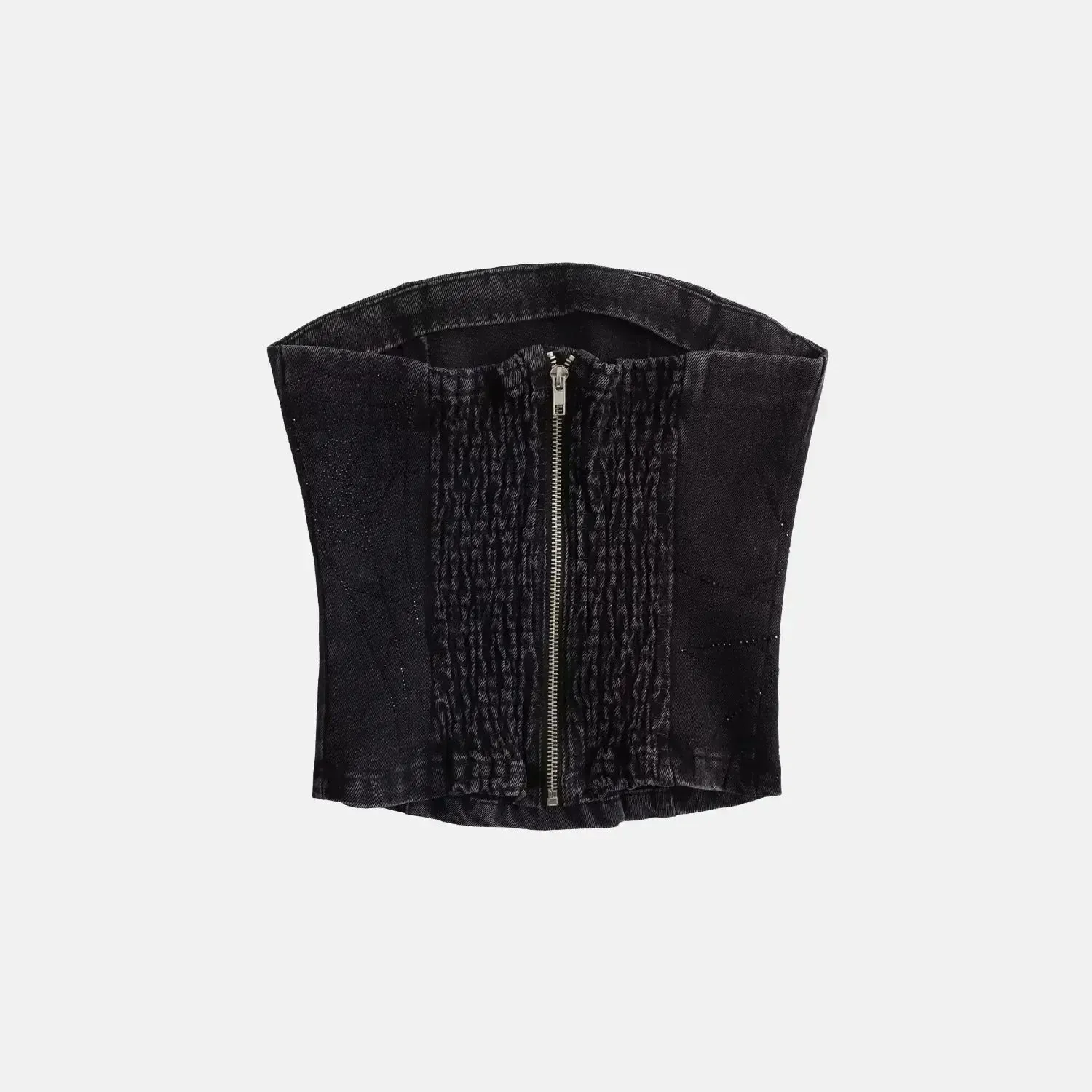 Araignée Chic Set – Black denim – Gemstone spider web jeans