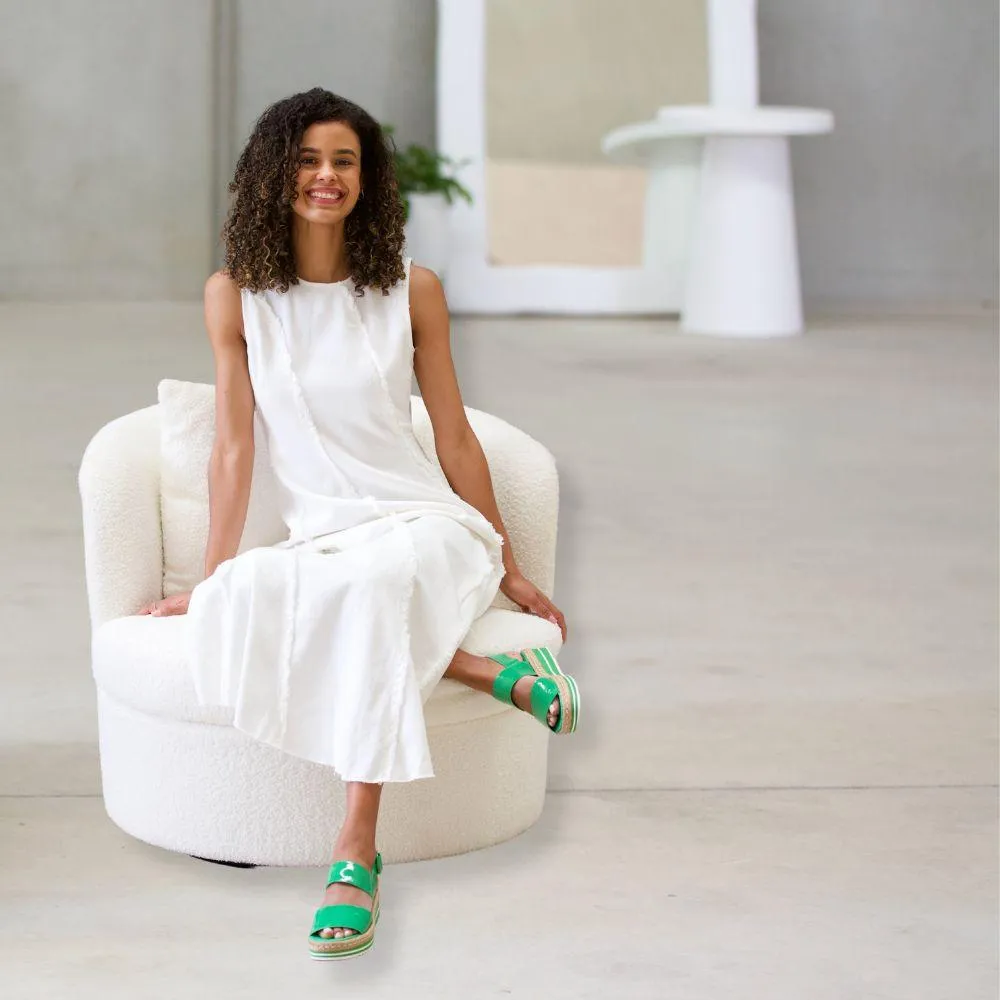 Atha Emerald Patent Leather Sandals