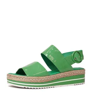 Atha Emerald Patent Leather Sandals
