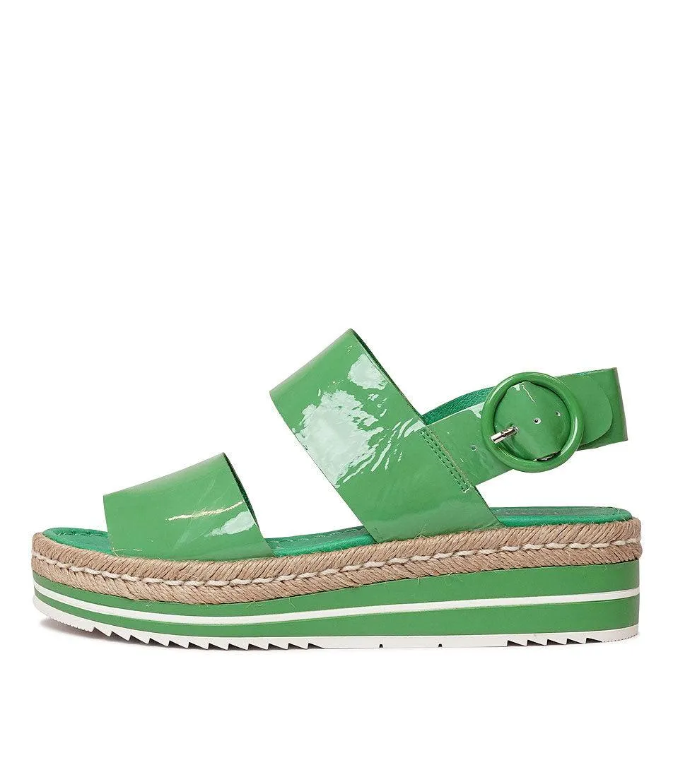 Atha Emerald Patent Leather Sandals