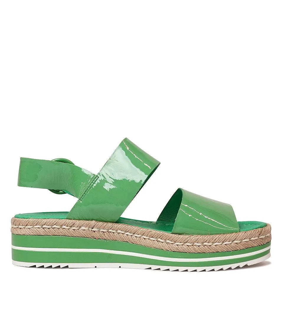 Atha Emerald Patent Leather Sandals