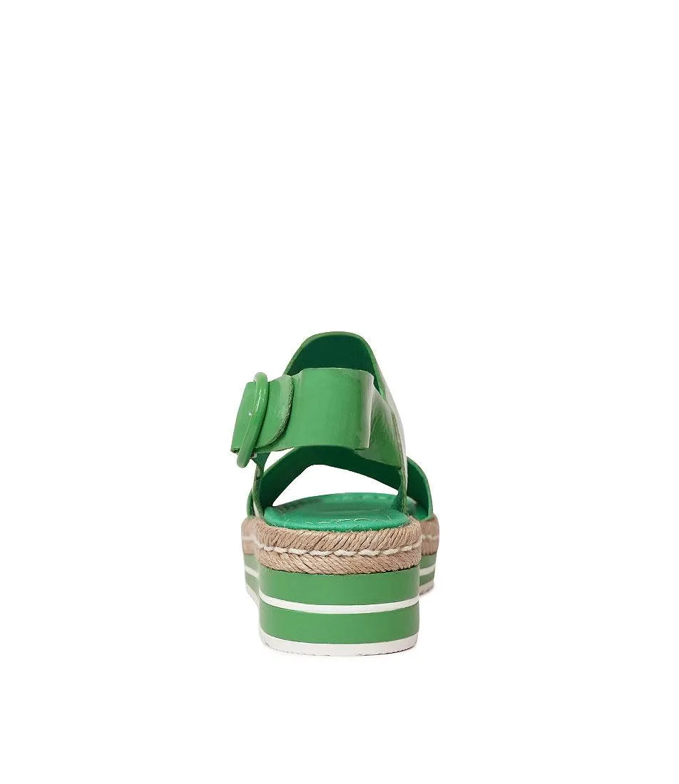 Atha Emerald Patent Leather Sandals