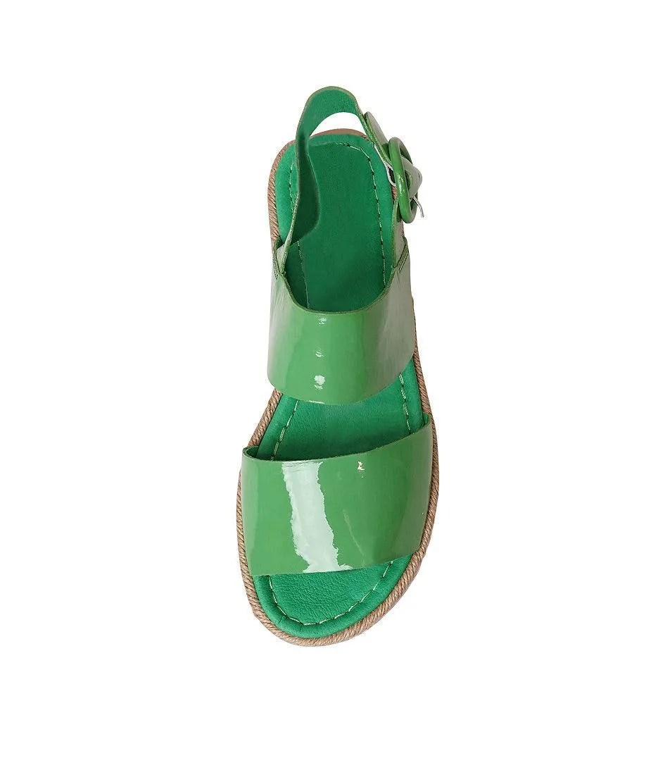 Atha Emerald Patent Leather Sandals