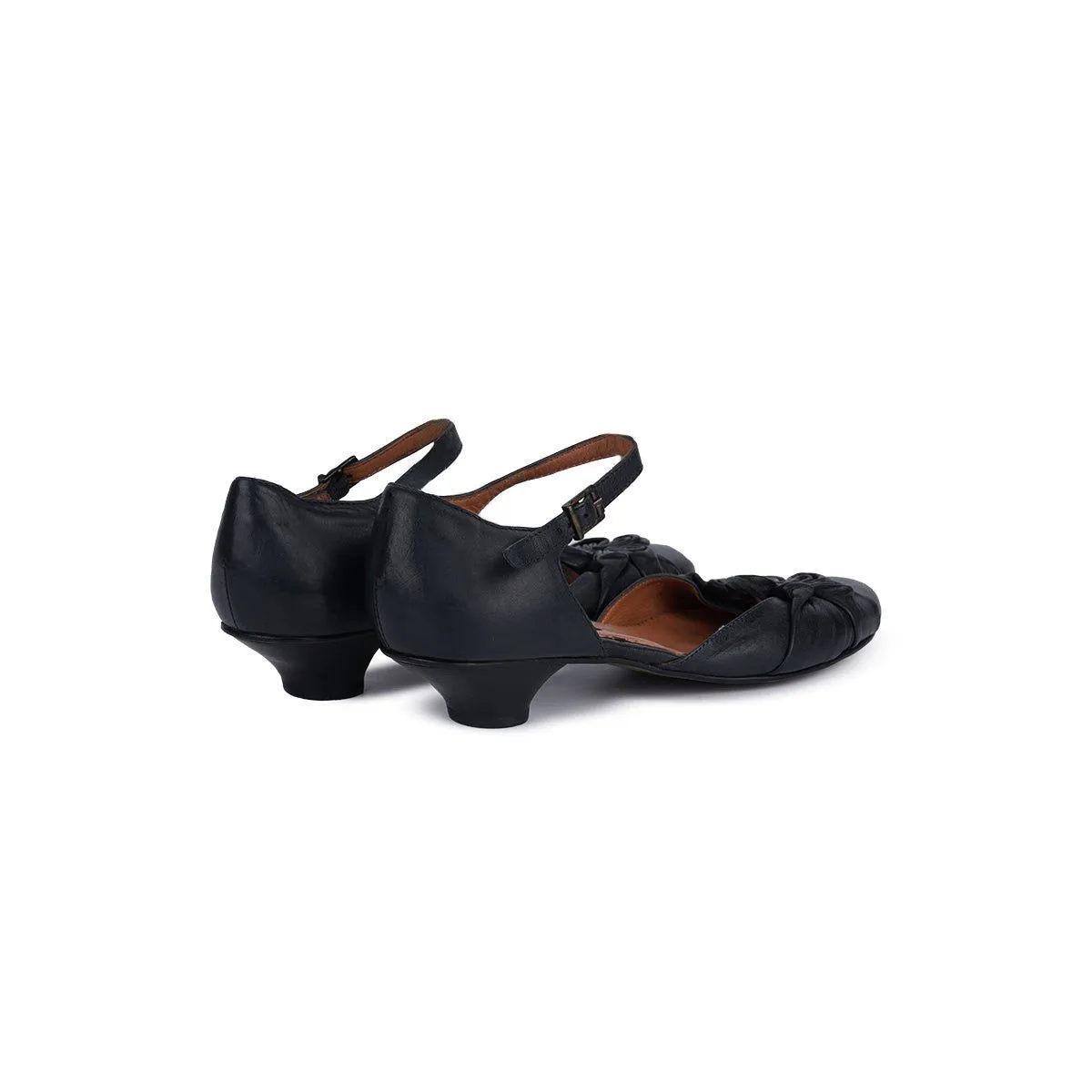B Z Moda Everbody By Kitten Heels Leather Black Colour For Women