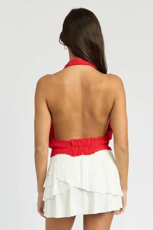 Backless Halter Top