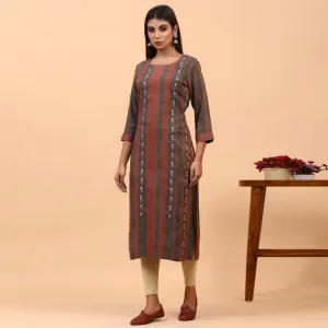 Beautiful Mehendi Green Colored Casual Wear Printed Rayon Kurti