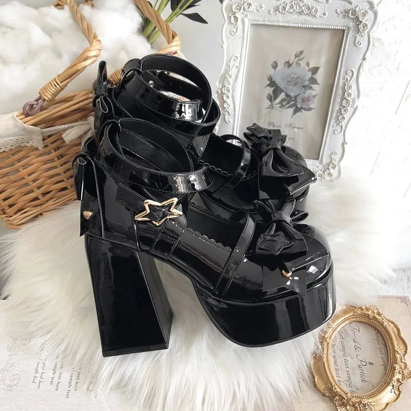 Beauty Bunny~Star Prayer~Kawaii Lolita Shoes Round Toe Summer Heels