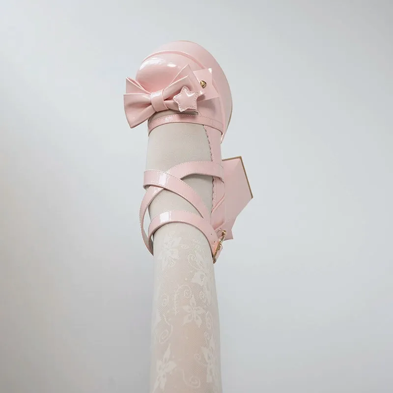 Beauty Bunny~Star Prayer~Kawaii Lolita Shoes Round Toe Summer Heels