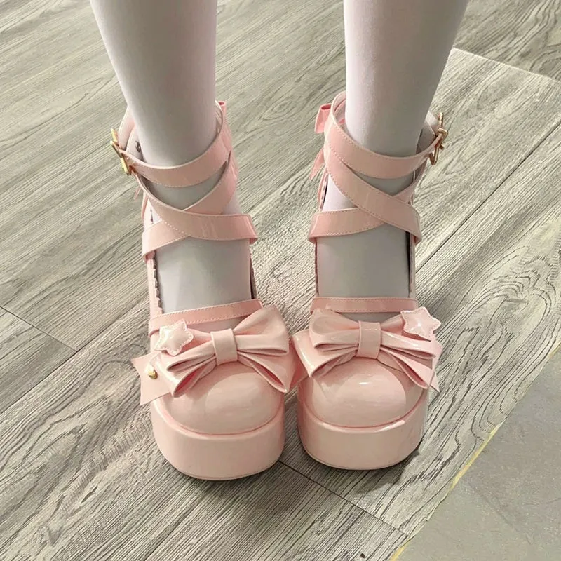 Beauty Bunny~Star Prayer~Kawaii Lolita Shoes Round Toe Summer Heels