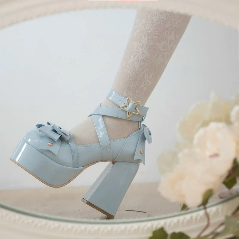 Beauty Bunny~Star Prayer~Kawaii Lolita Shoes Round Toe Summer Heels