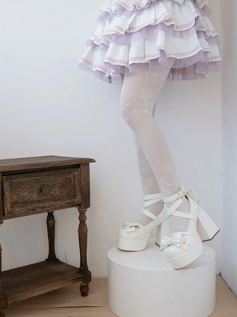 Beauty Bunny~Star Prayer~Kawaii Lolita Shoes Round Toe Summer Heels