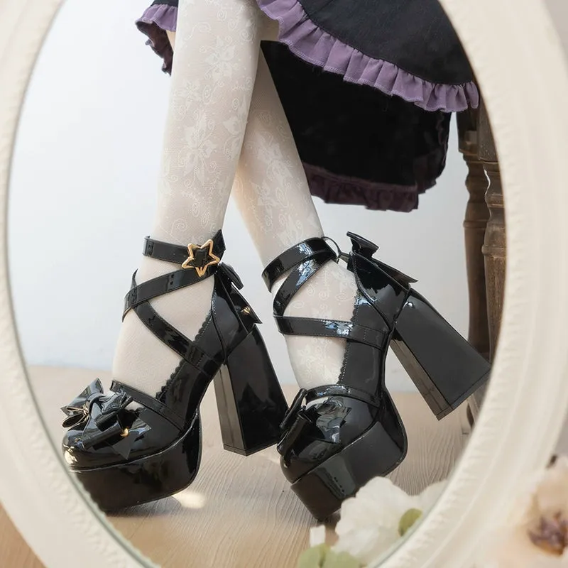 Beauty Bunny~Star Prayer~Kawaii Lolita Shoes Round Toe Summer Heels